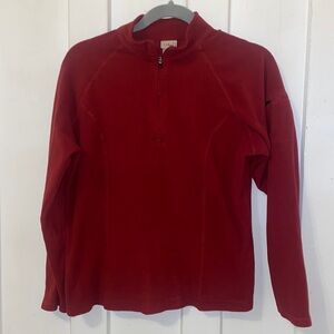 L.L. Bean Red Fleece Top Women’s Medium